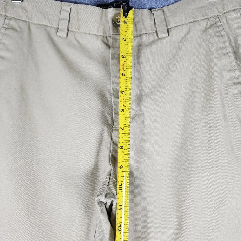 Banana Republic Aiden Chino Pants Mens 30x32 Tan Khaki Slim Fit Cotton Good